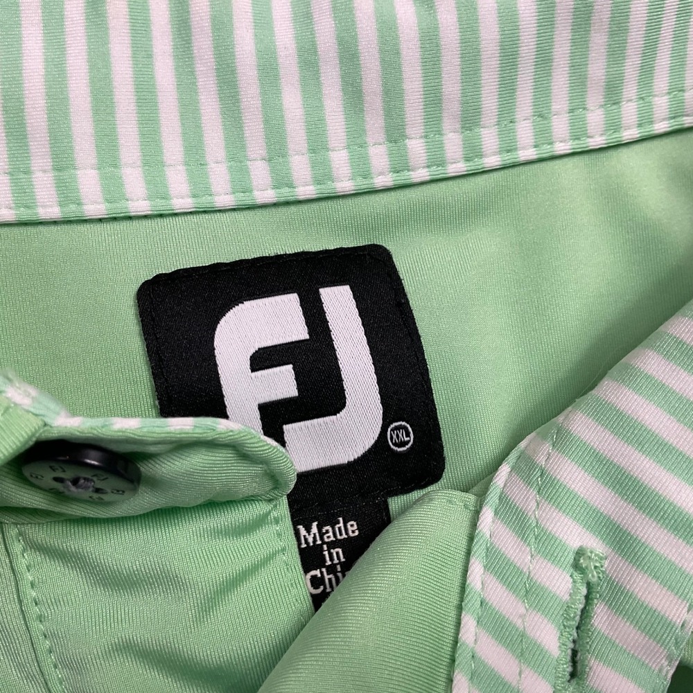 FootJoy Performance Golf FJ Logo Polo Shirt Mens XXL Mint Green Tennis Preppy - Picture 4 of 7